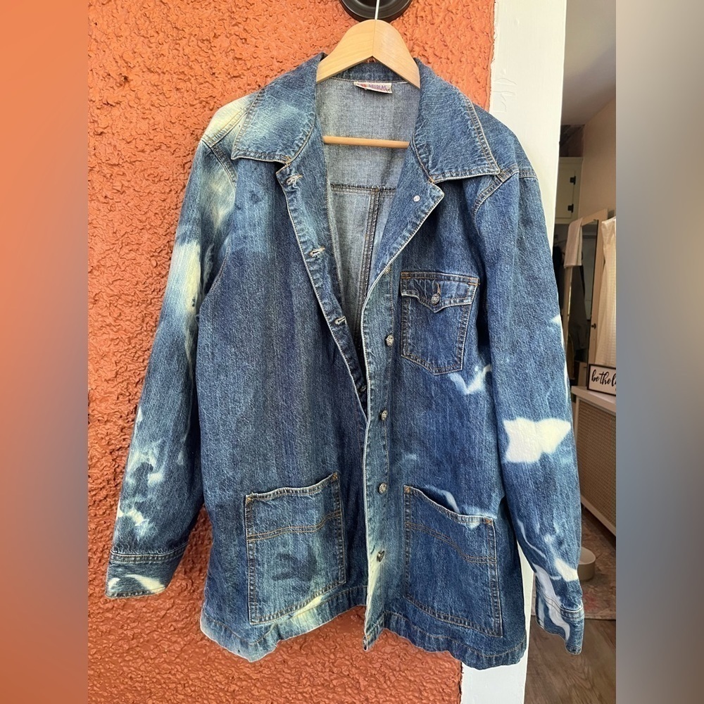 Bill Blass Women’s Hand Bleached Jean Jacket, Unsized